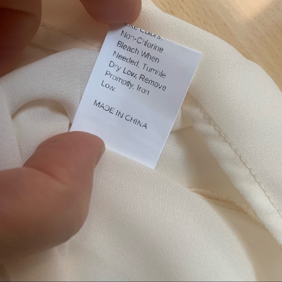 Women’s white chiffon blouse, Large - Picture 8 of 10